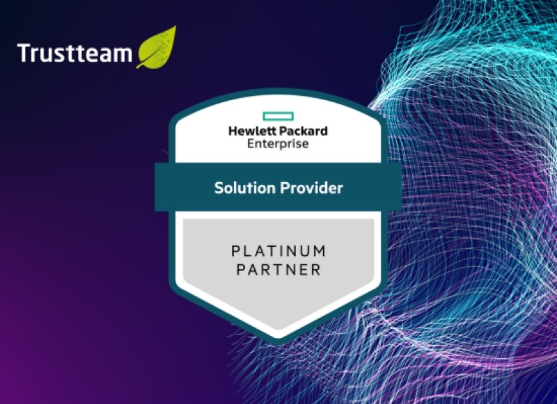 Trustteam is nu een "Platinum Partner" van Hewlett Packard Enterprise (HPE)